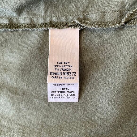 L.L.Bean Utility Jacket Women’s XL – Green Field Coat Snap Button Zip - Picture 8 of 14